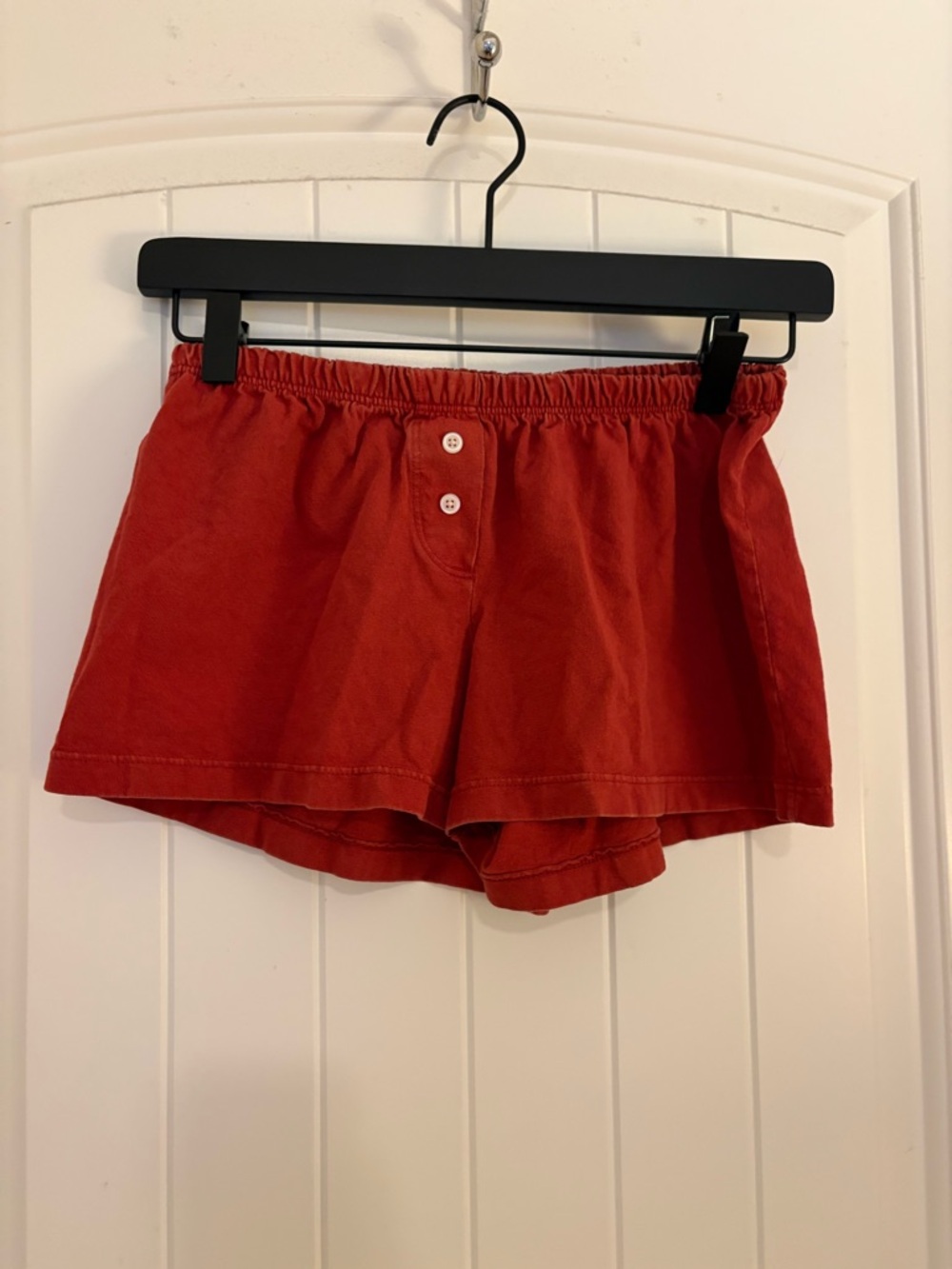 Brandy Melville Women's Red Elastic-Waist Casual Shorts